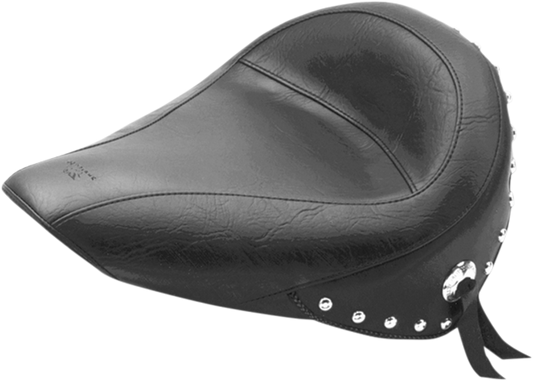 Mustang Skirted Studded Solo Seat for 1984-1999 Harley Softail Fat Boy Heritage 75490