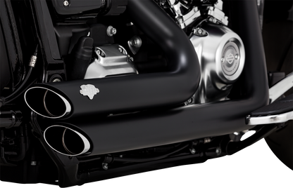 Vance & Hines Shortshots 2-2 Black PCX Exhaust System 18-24 Harley Softail 47335
