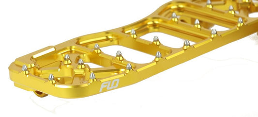 Flo V5 Gold Floorboards Foot Boards for 1980-2024 Harley Softail Touring Models