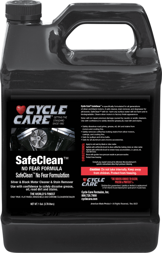 Cycle Care 1 Gal Safe Clean Silver & Black Engine Cleaner Degreaser Bottle
