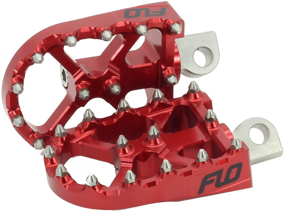 Flo Red BMX Style Motorcycle Footpegs 55-20 Harley Dyna Touring Softail XL FLHX