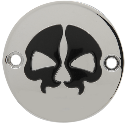 Drag Specialties Split Skull Timing Points Cover for 2017-25 Harley Davidson M8
