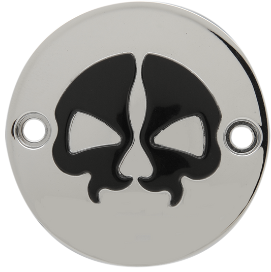 Drag Specialties Split Skull Timing Points Cover for 2017-25 Harley Davidson M8