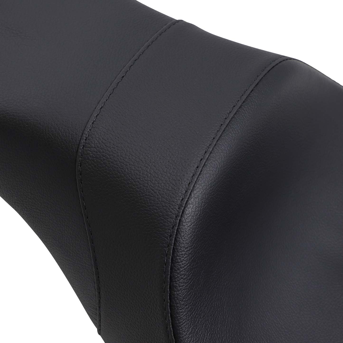 Danny Gray Black Leather Vinyl Weekday Seat 2008-2024 Harley Touring FLHR FLHX