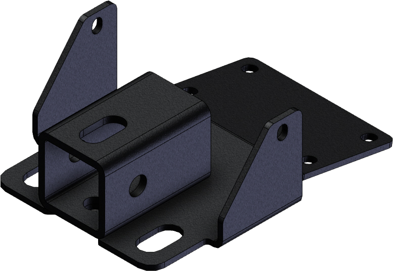 KFI Black Rear UTV Side by Side Hitch Receiver 2005-2016 Kawasaki Mule Models