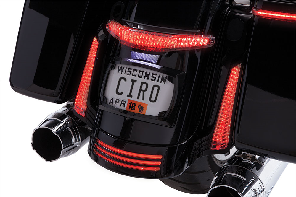 Ciro Latitude Taillight License Plate Mount 2010-2013 Harley Touring FLHX FLTRX