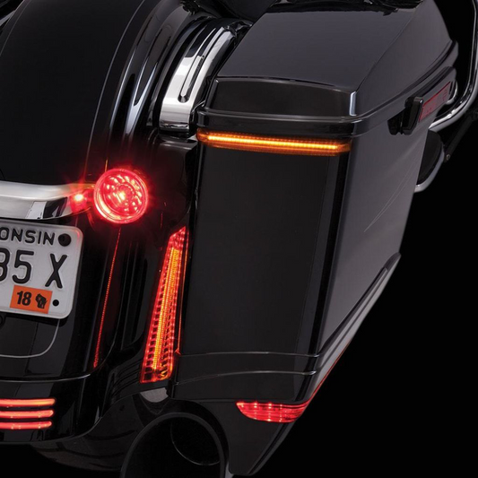 Ciro Bag Blades Red LED Rear Saddlebag Lid Lights 2014-2024 Harley Touring FLHR