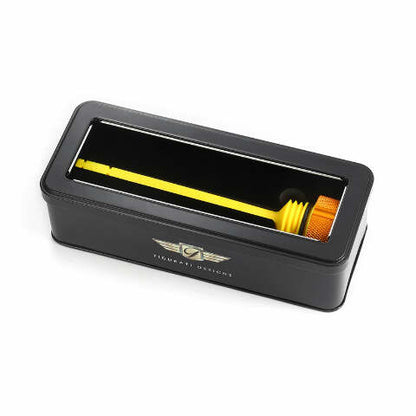 Figurati Knurled Gold Magnetic Engine Oil Dipstick 2017-2024 Harley Touring M8