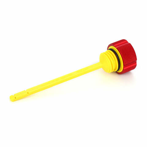 Figurati Knurled Red Magnetic Engine Oil Dipstick for 2017-2024 Harley Touring