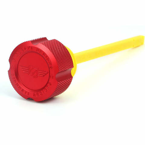 Figurati Knurled Red Magnetic Engine Oil Dipstick for 2017-2024 Harley Touring