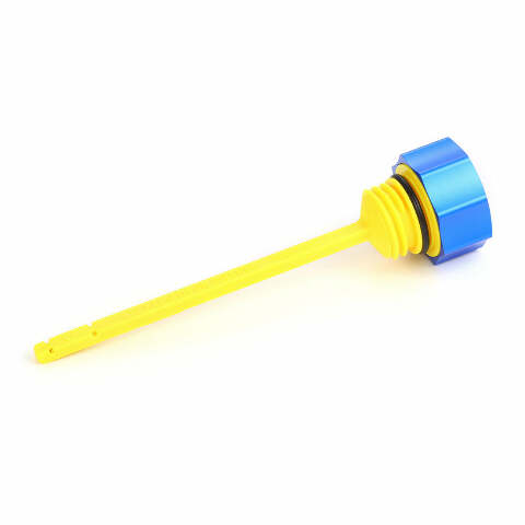 Figurati Curved Blue Magnetic Engine Oil Dipstick 2017-2024 Harley Touring M8