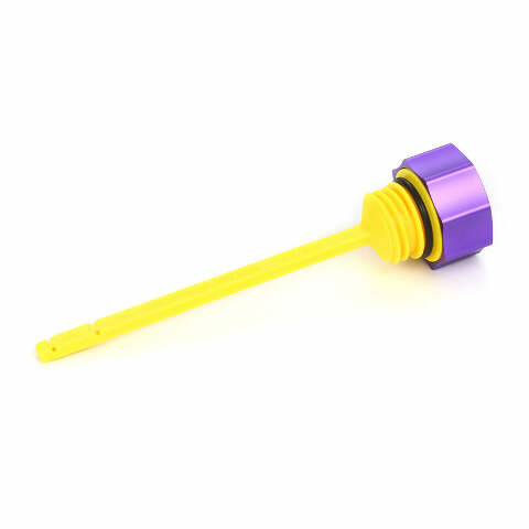 Figurati Curved Purple Magnetic Oil Dipstick for 2017-2024 Harley Touring M8