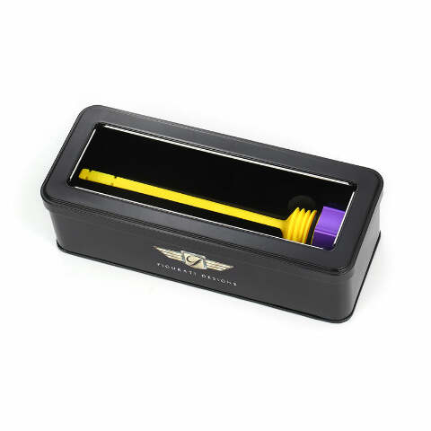 Figurati Curved Purple Magnetic Oil Dipstick for 2017-2024 Harley Touring M8