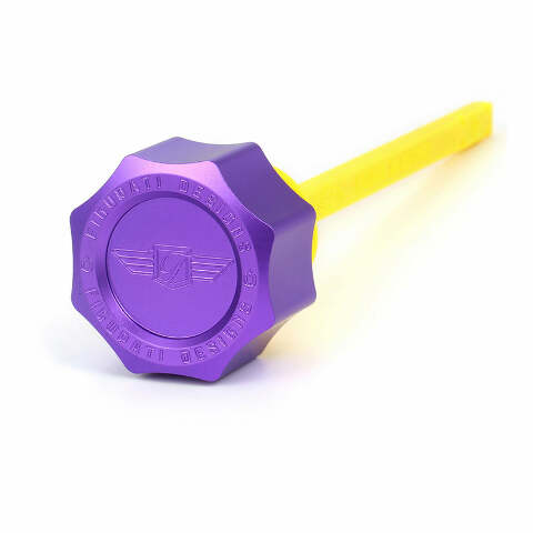 Figurati Curved Purple Magnetic Oil Dipstick for 2017-2024 Harley Touring M8
