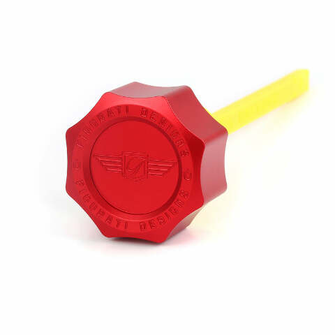Figurati Curved Red Magnetic Engine Oil Dipstick for 2017-2024 Harley Touring M8