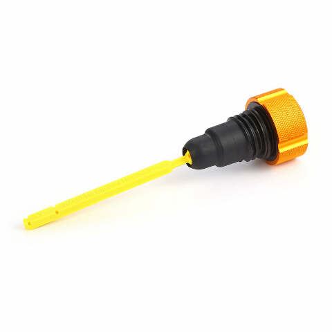 Figurati Knurled Gold Magnetic Engine Oil Dipstick for 2007-2016 Harley Touring