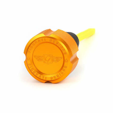 Figurati Knurled Gold Magnetic Engine Oil Dipstick for 2007-2016 Harley Touring