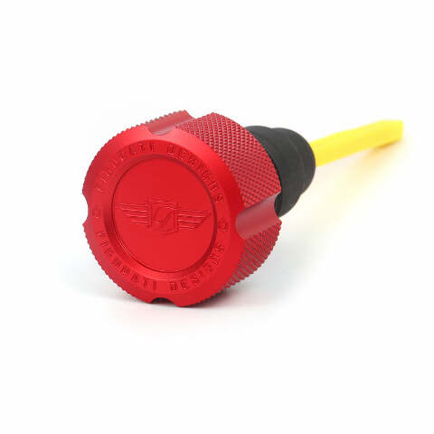 Figurati Knurled Red Magnetic Engine Oil Dipstick for 2007-2016 Harley Touring