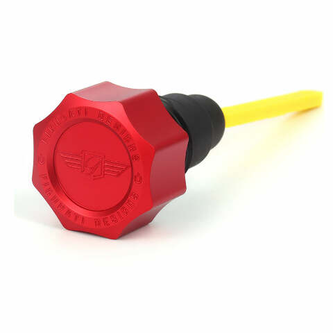 Figurati Curved Red Magnetic Engine Oil Dipstick for 2007-2016 Harley Touring