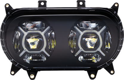 Custom Dynamics ProGLOW Double-X LED Headlight for 2015-2024 Harley Road Glide