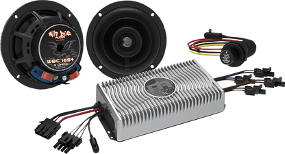 Wild Boar Front 6.5" Speaker & Bluetooth Amp Kit for 2019-2022 Harley FLHTI
