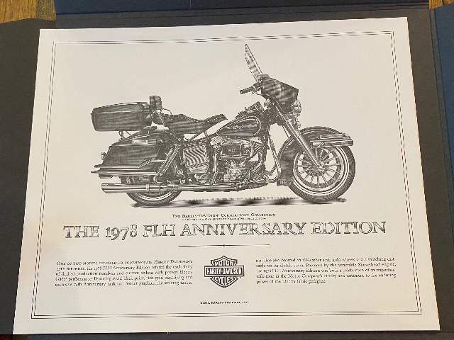 NOS Harley Cornerstone 100th Anniversary Print collection K model V-rod JDH