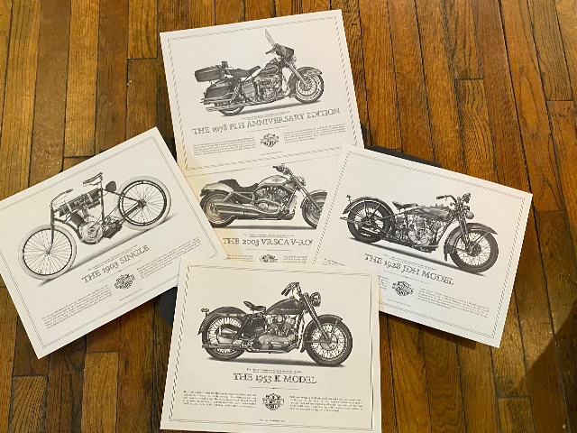 NOS Harley Cornerstone 100th Anniversary Print collection K model V-rod JDH