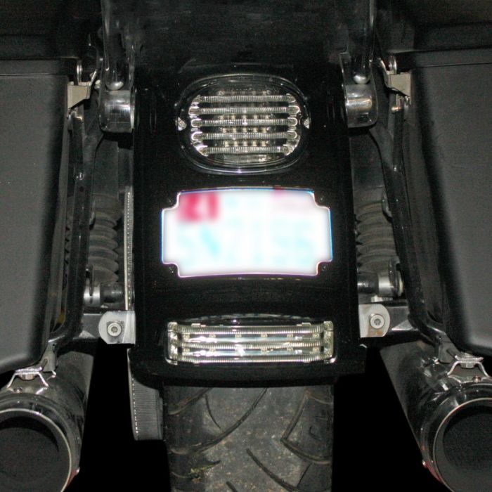 Custom Dynamics Smoke Rear Fender Tip LED Running Light 2009-19 Harley Touring