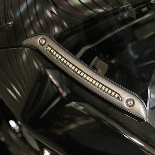 Custom Dynamics Bronze LED Windshield Trim Lights 2022-2024 Harley Low Rider ST