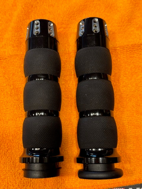JT's Cycles Genuine .50 Cal Bullet TBW Hand Grips for 2008-2023 Haley Davidson