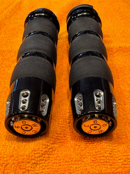JT's Cycles Genuine .50 Cal Bullet TBW Hand Grips for 2008-2023 Haley Davidson