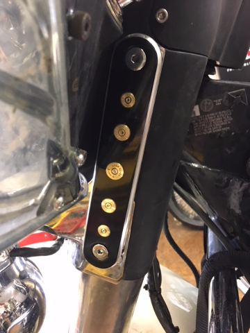 JT's Cycles Black Spotlight Eliminator Plates Once Fired Bullets 94-13 Harley