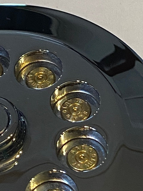 JT's Cycles Genuine .45 Auto Brass Bullets Chrome Air Filter Cover for Harley