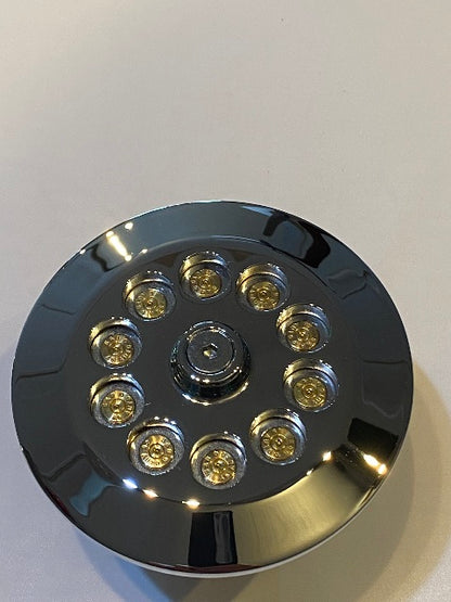 JT's Cycles Genuine .45 Auto Brass Bullets Chrome Air Filter Cover for Harley
