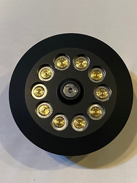JT's Cycles Genuine .45 Auto Brass Bullets Flat Black Air Filter Cover Harley