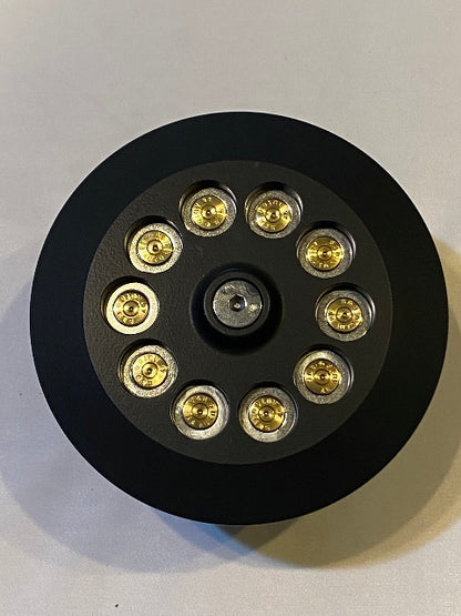 JT's Cycles Genuine .45 Auto Brass Bullets Flat Black Air Filter Cover Harley