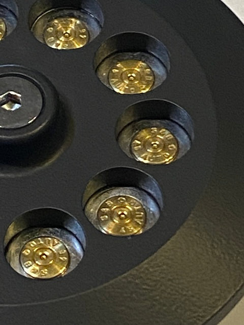 JT's Cycles Genuine .45 Auto Brass Bullets Flat Black Air Filter Cover Harley