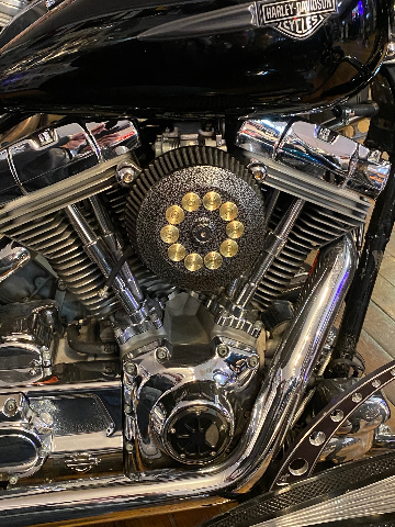 JT's Cycles Custom Air Cleaner Cover Powder Coated Silver Vein .50 Cal Harley