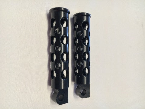 JT's Cycles Once Fired .50 cal BMG Bullets Black Footpegs for Harley Sportster