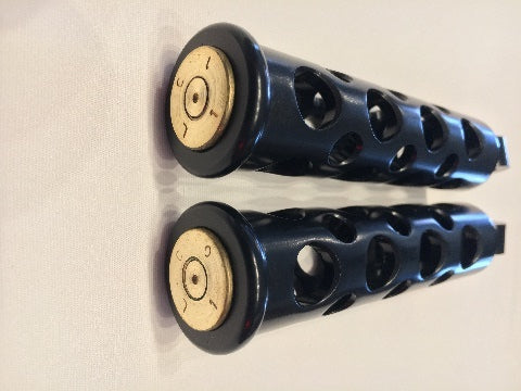 JT's Cycles Once Fired .50 cal BMG Bullets Black Footpegs for Harley Sportster