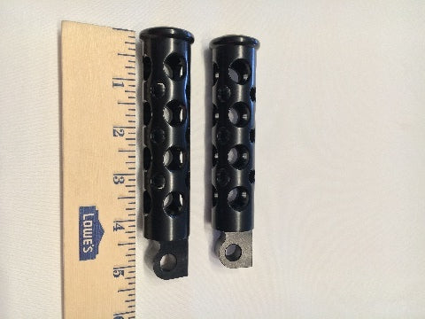 JT's Cycles Once Fired .50 cal BMG Bullets Black Footpegs for Harley Sportster
