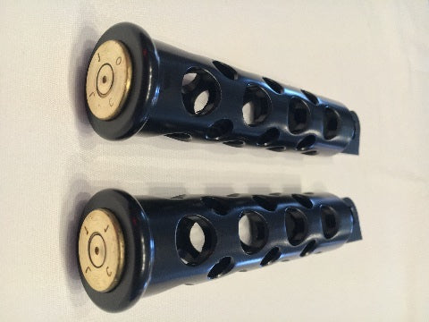 JT's Cycles Once Fired .50 cal BMG Bullets Black Footpegs for Harley Sportster