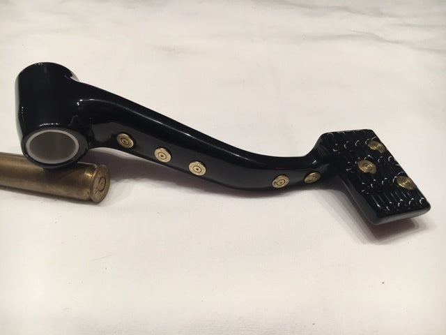 JT's Cycles genuine once fired .223 bullets black Brake Pedal Harley sportster