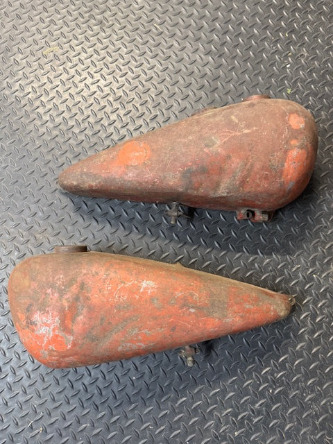 vintage genuine Indian 741 military Gas Fuel Tanks Left and Right