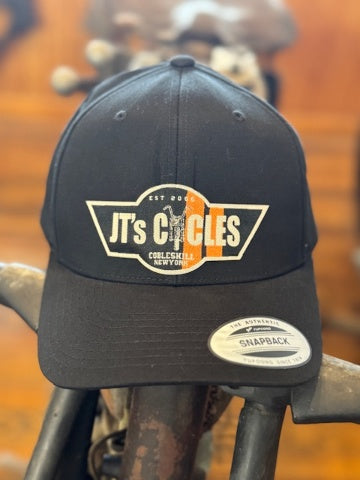 JT's Cycles Custom Motorcycle Shop Premium Snapback Hat Curved Bill Cap