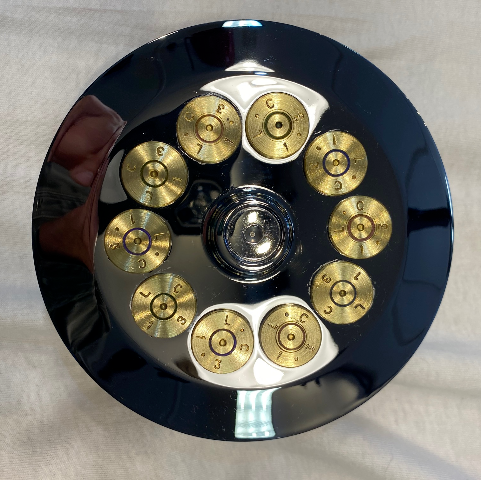 JT's Cycles Genuine .50 Caliber BMG Bullets Chrome Air Cleaner Cover for Harley