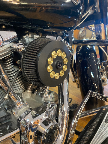 JT's Cycles Custom Air Cleaner Cover PowderCoat Black .50 Cal Bullets for Harley