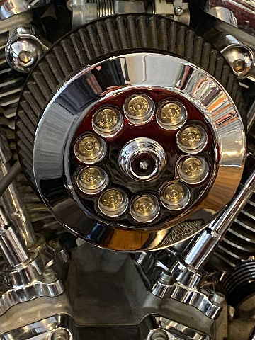 JT's Cycles Genuine .300 Caliber Bullets Chrome Air Cleaner Cover Harley FXR XL