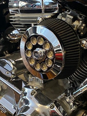 JT's Cycles Genuine .300 Caliber Bullets Chrome Air Cleaner Cover Harley FXR XL