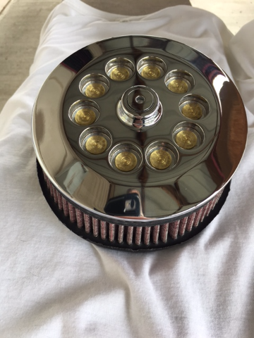 JT's Cycles Genuine .300 Caliber Bullets Chrome Air Cleaner Cover Harley FXR